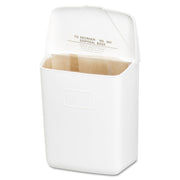 Hospeco Menstrual Care Product Waste Receptacle - Polypropylene Carbonate - White - 1 Each