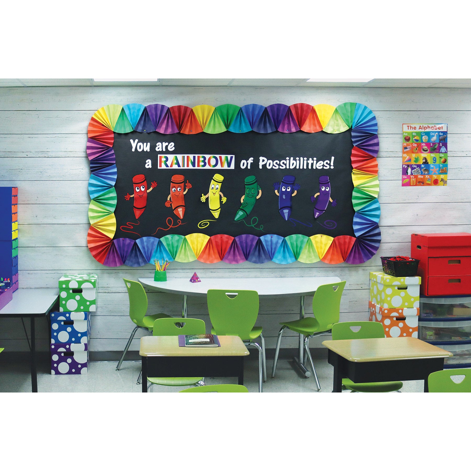 Bulletin Board Art Paper, Neutral Assortment, 48" x 12', 4 Rolls