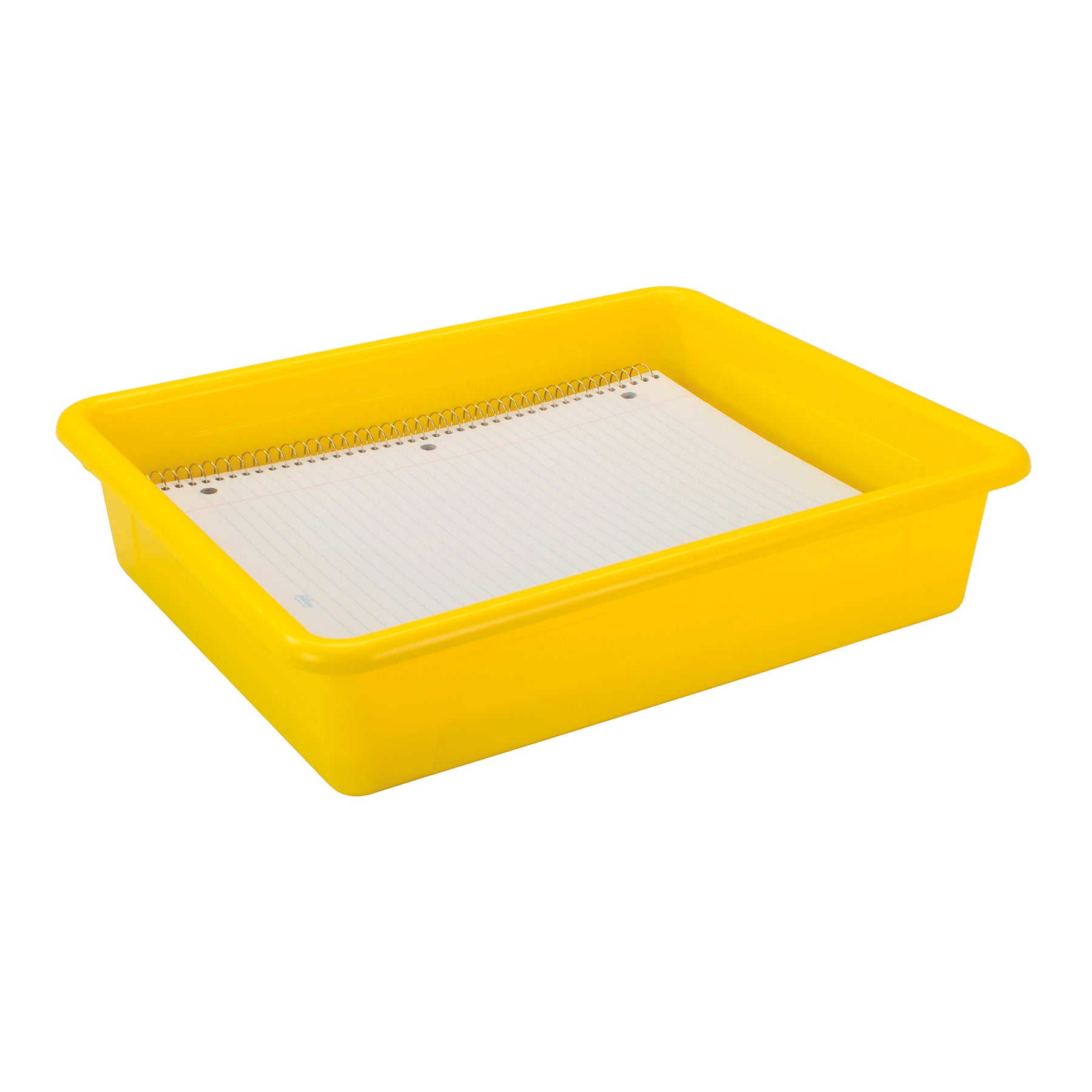 Flat Storage Tray, Yellow, Pack of 5