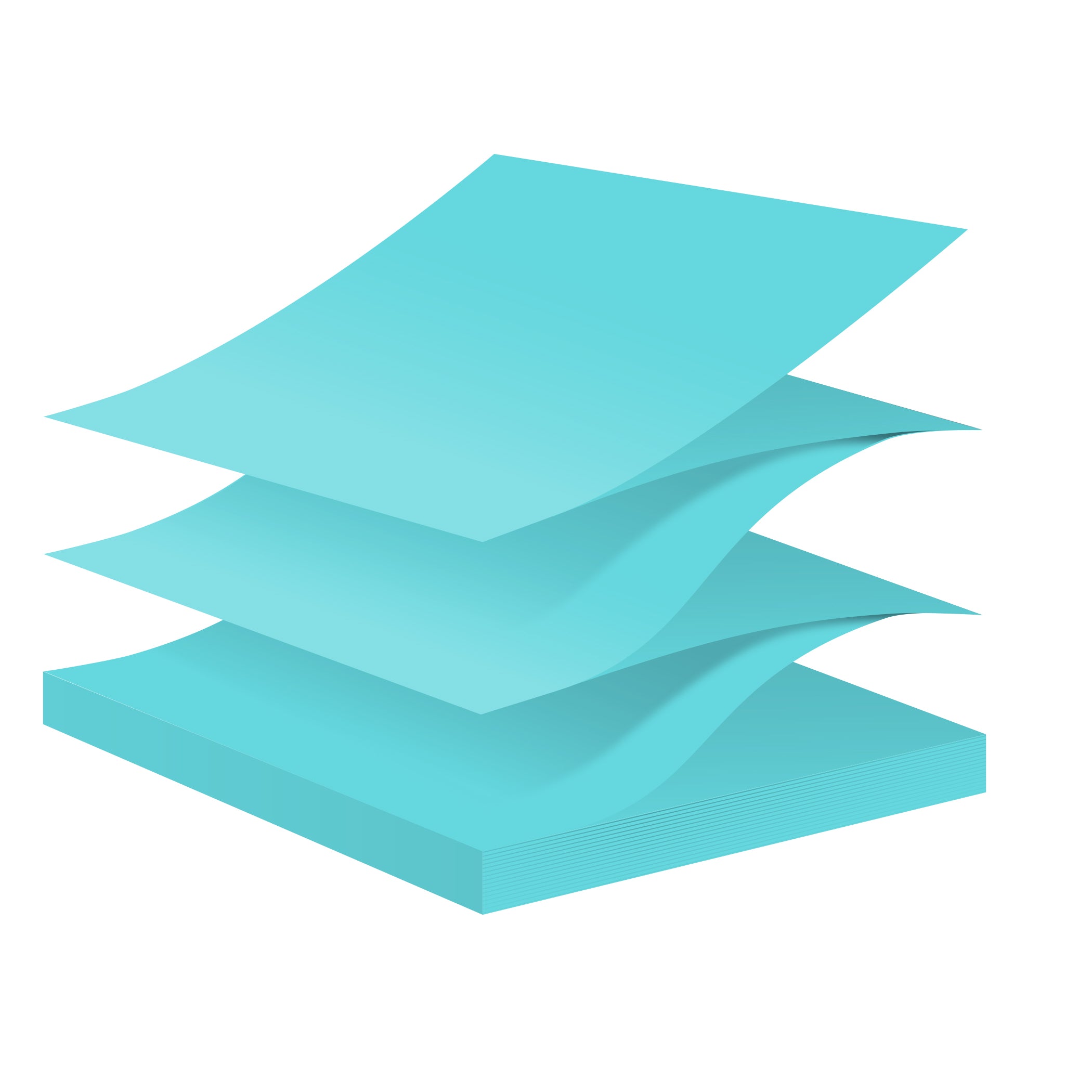Pop-up Notes, 3" x 3", Assorted, 100 Sheets/Pad, 5 Pads