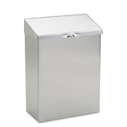 Hospeco Menstrual Care Product Waste Receptacle - Rectangular - 11" Height x 8" Width x 4" Depth - Stainless Steel - Stainless Steel - 1 Each
