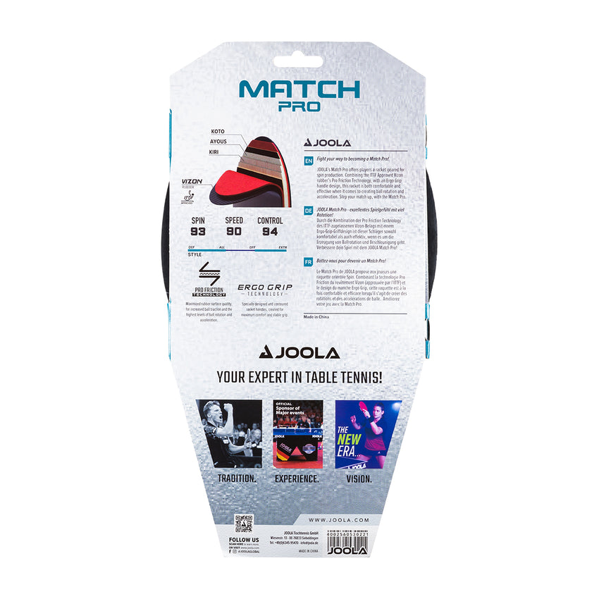 JOOLA Table Tennis Racket Match Pro