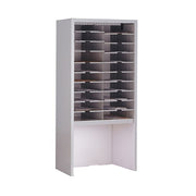 Mailflow Systems Sorter, Closed Back w/ 15" Elevation; 20 Sorting Pockets 15”D without Plexi Doors - 36"W X 48" H