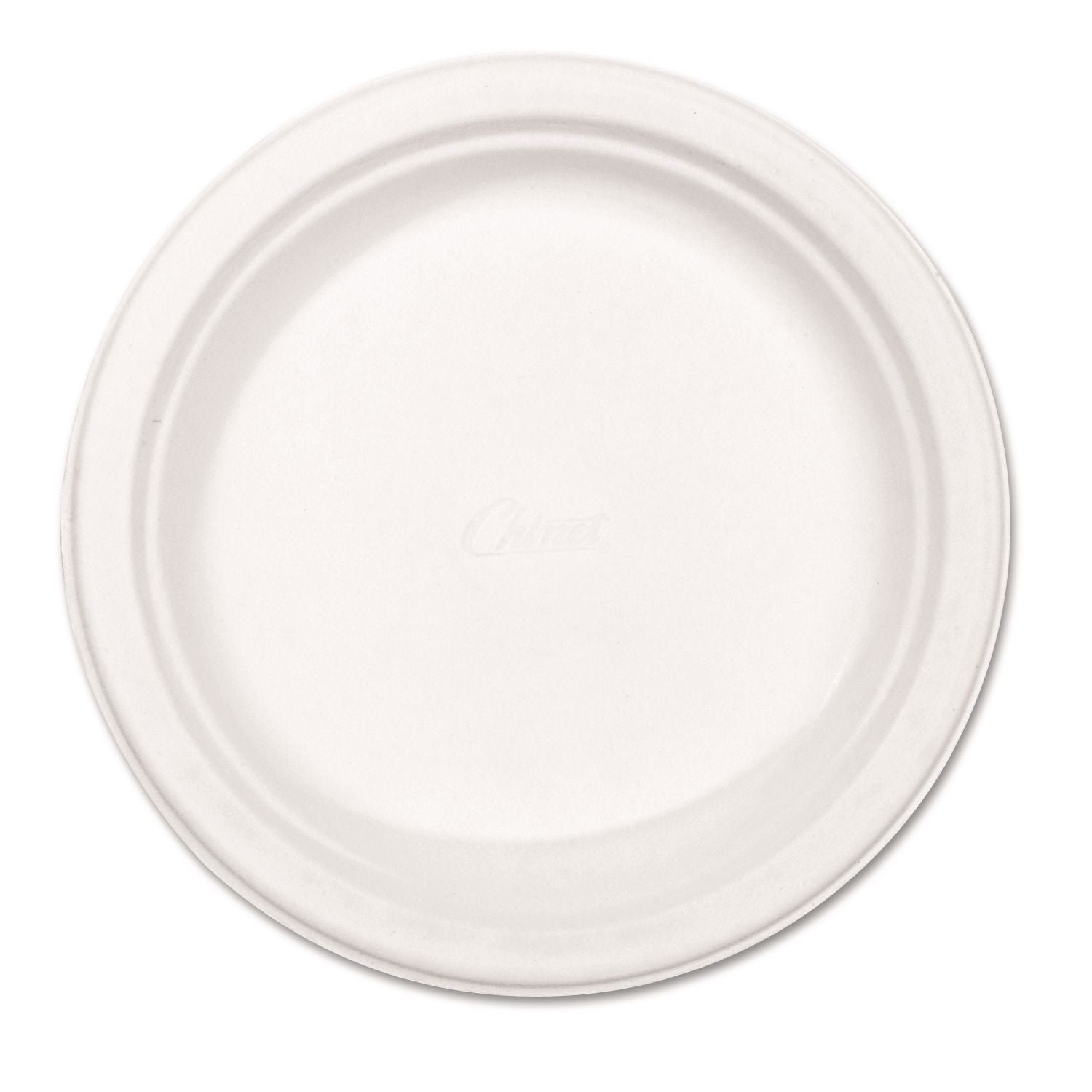 Chinet Classic 8-3/4" Round Molded Plates - Food - Disposable - Microwave Safe - 8.8" Diameter - White - Molded Fiber, Paper Body - 125 / Pack