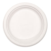 Chinet Classic 8-3/4" Round Molded Plates - Food - Disposable - Microwave Safe - 8.8" Diameter - White - Molded Fiber, Paper Body - 125 / Pack