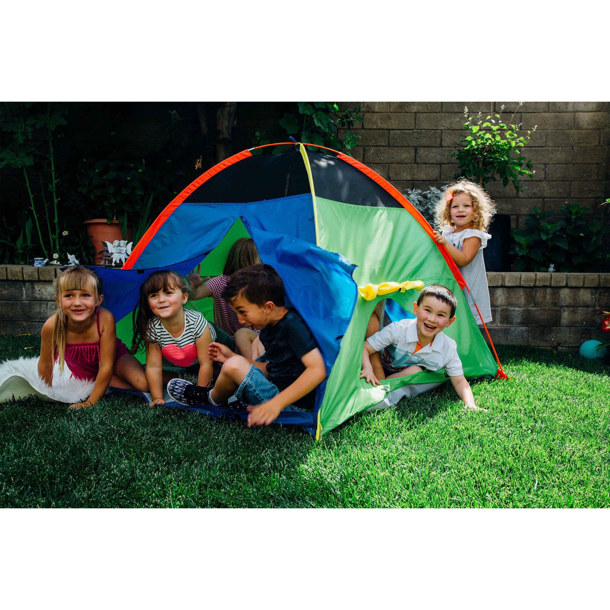 Super Duper 4-Kid Dome Tent - Blue / Green / Red / Yellow