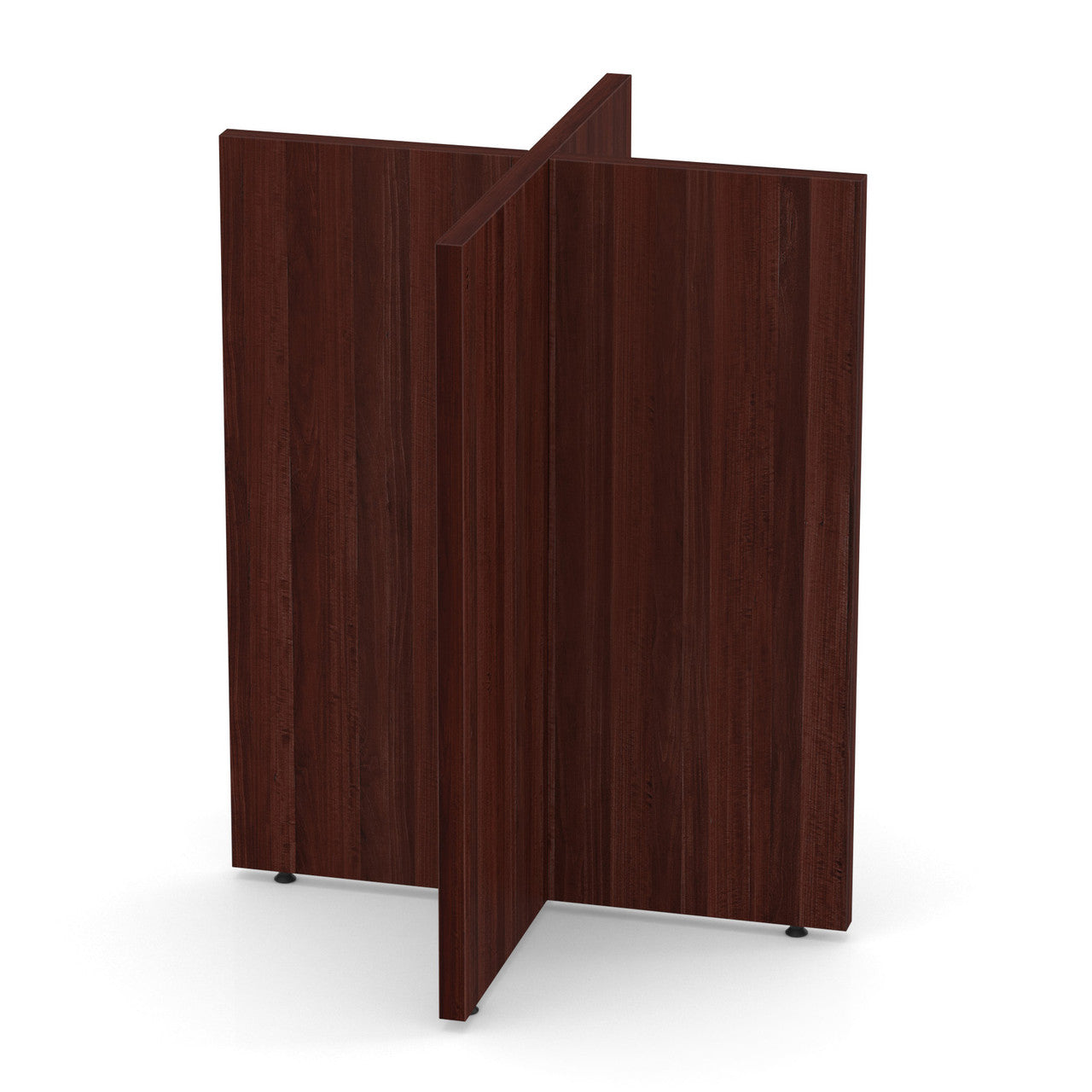 OfficeSource Conference/Multi-Purpose Tables X Base For 36" and 42" Round Top - Mahogany