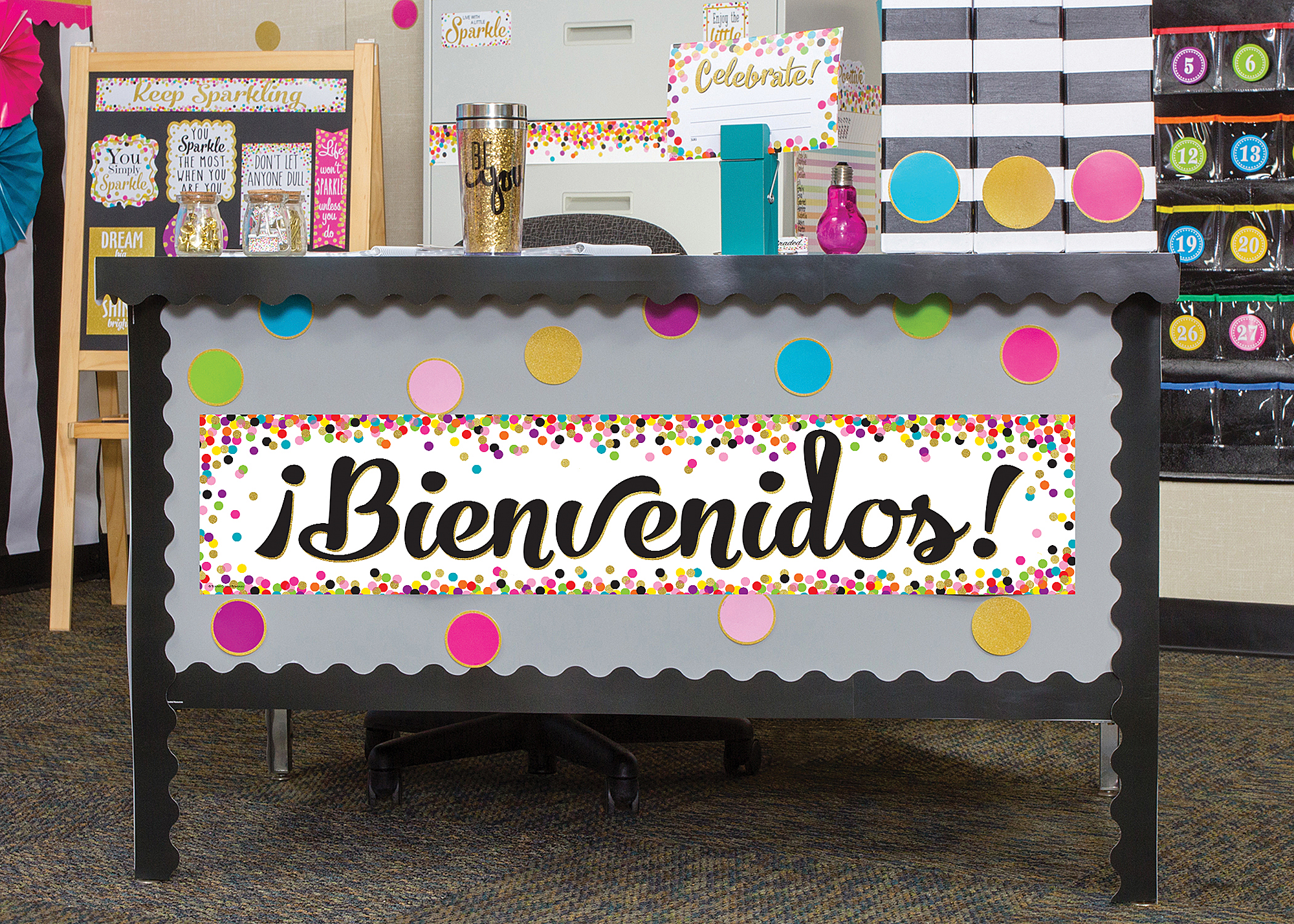 Confetti ¡Bienvenidos! (Spanish Welcome) Banner