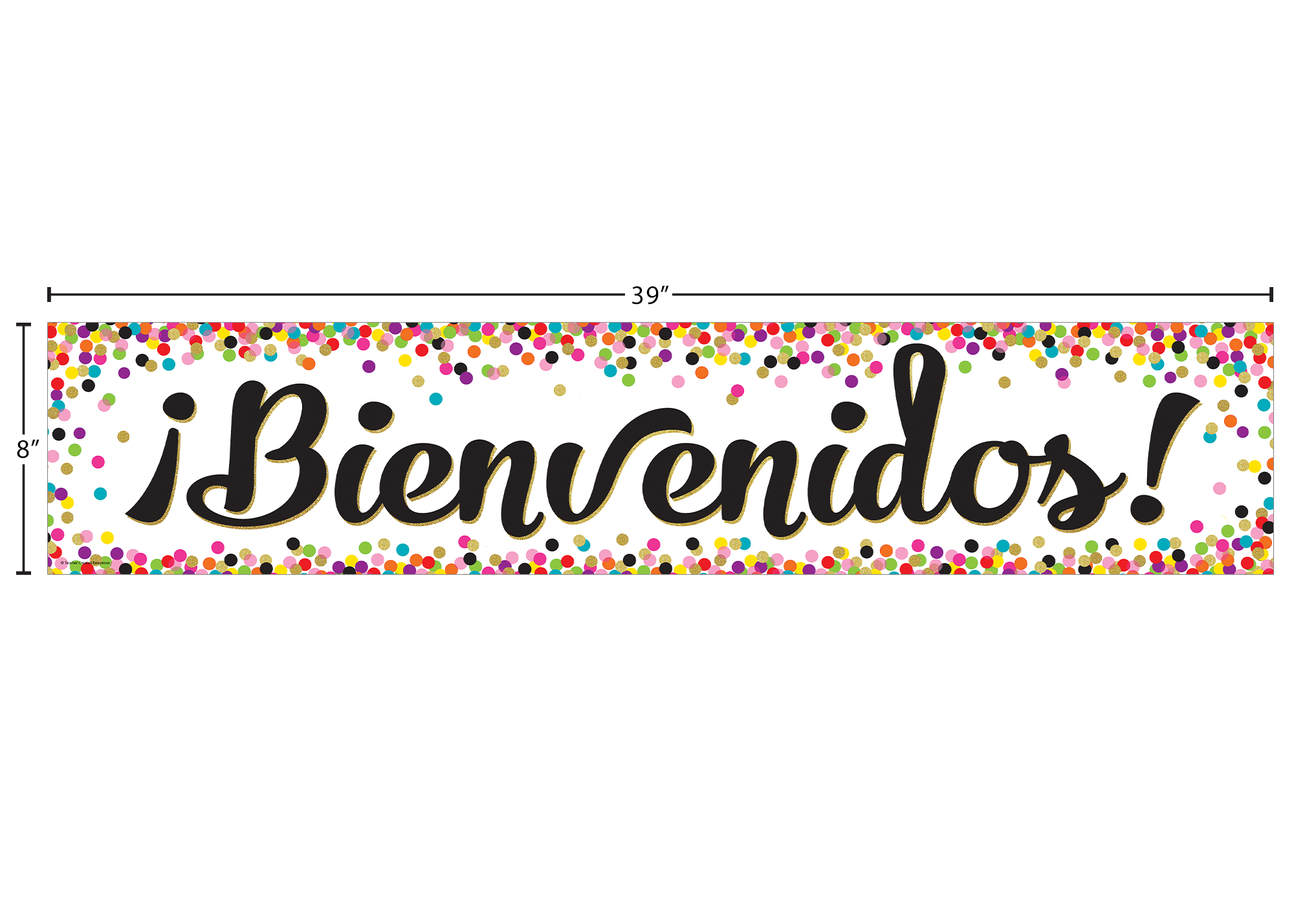 Confetti ¡Bienvenidos! (Spanish Welcome) Banner