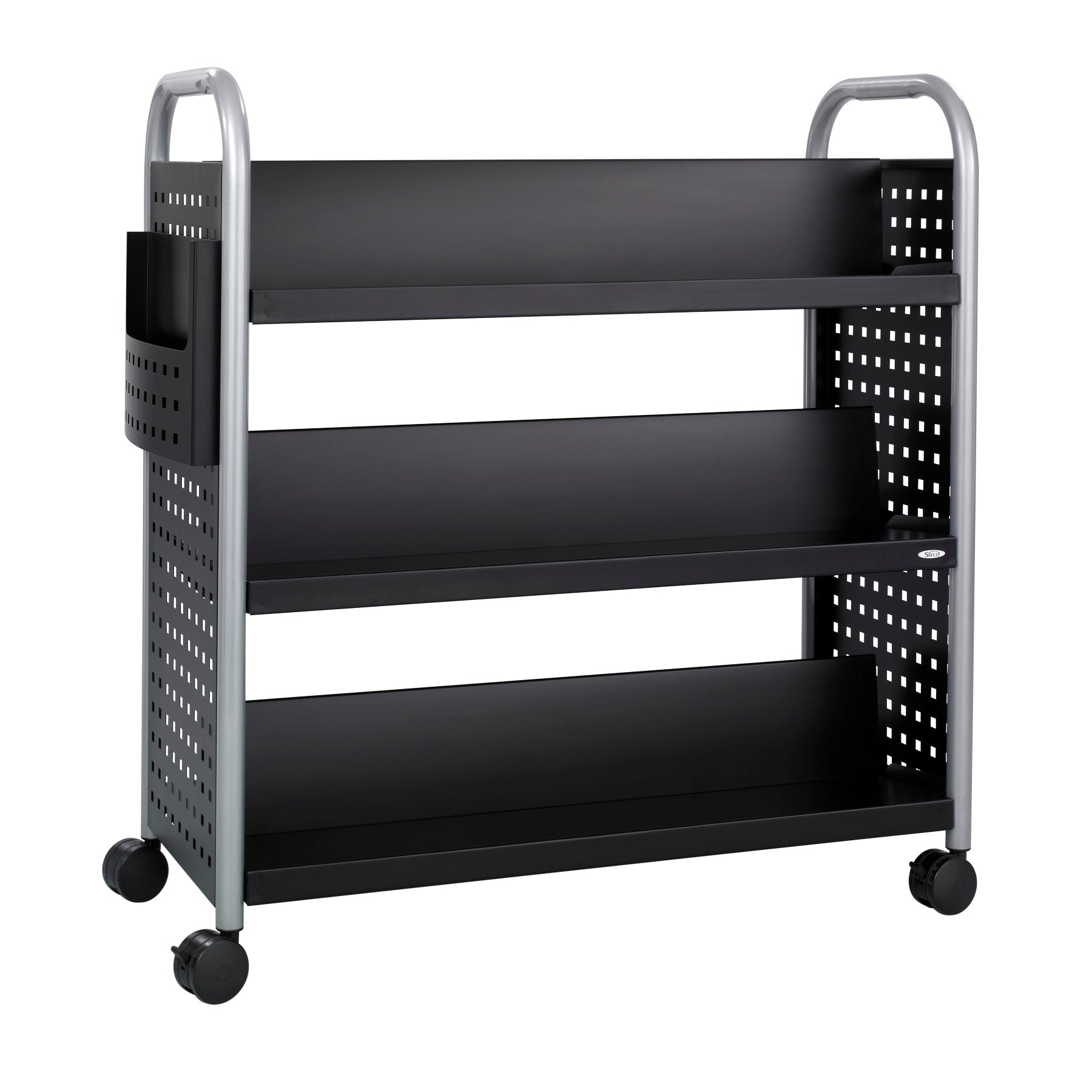 Cart 6 Shelf Scoot Book Blk