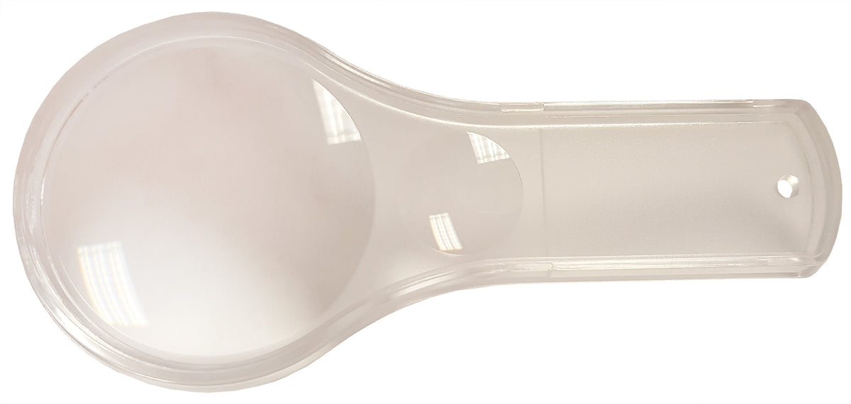 Magnifier, Dual Lens, 40mm Diameter Lens with 3x Magnification and 15mm Diameter Lens with 5x Magnification, Case of 50