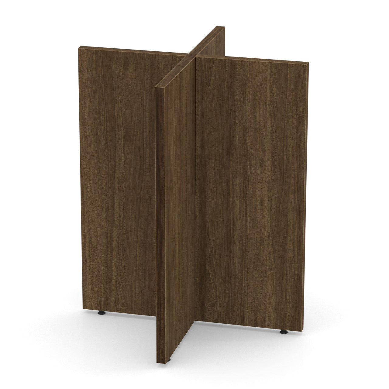 OfficeSource Conference/Multi-Purpose Tables X Base For 36" and 42" Round Top - Modern Walnut