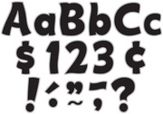 Black & Silver Funtastic 4" Letters Combo Pack