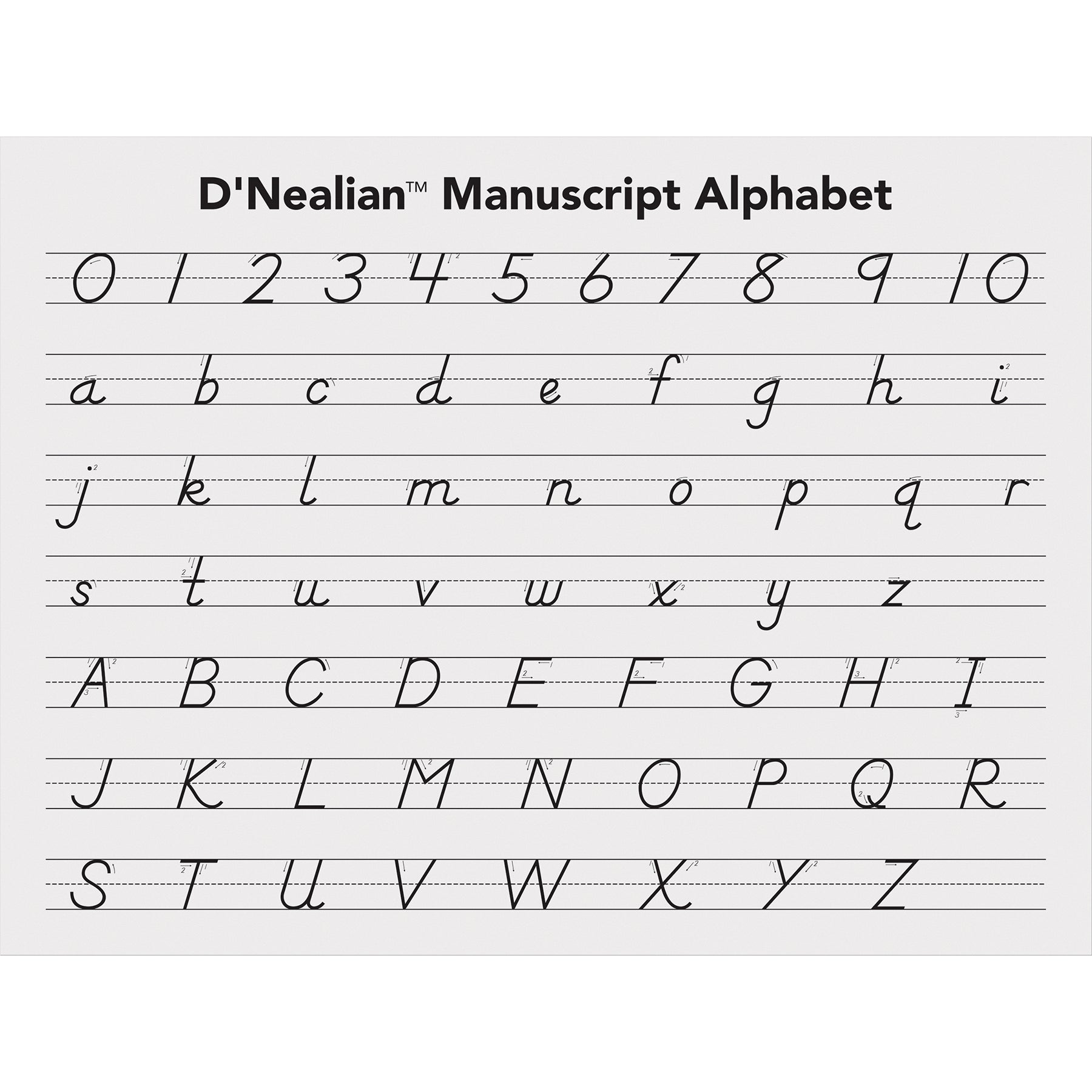 Handwriting Tablet, White, 1/2 in x 1/4 in x 1/4 in Ruled Long, 12" x 9", 40 Sheets