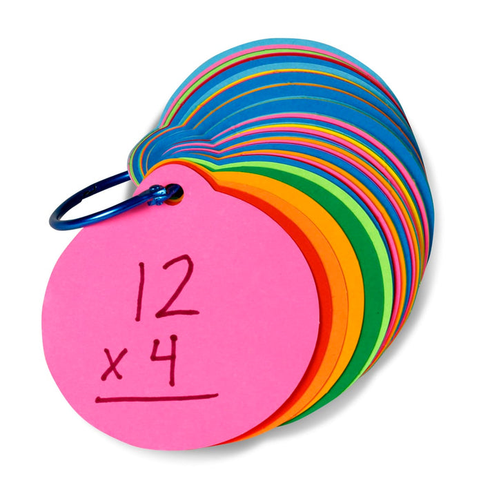 Study Buddies-Book Rings, 100 ct + ring, 3" Round, Assorted Colors