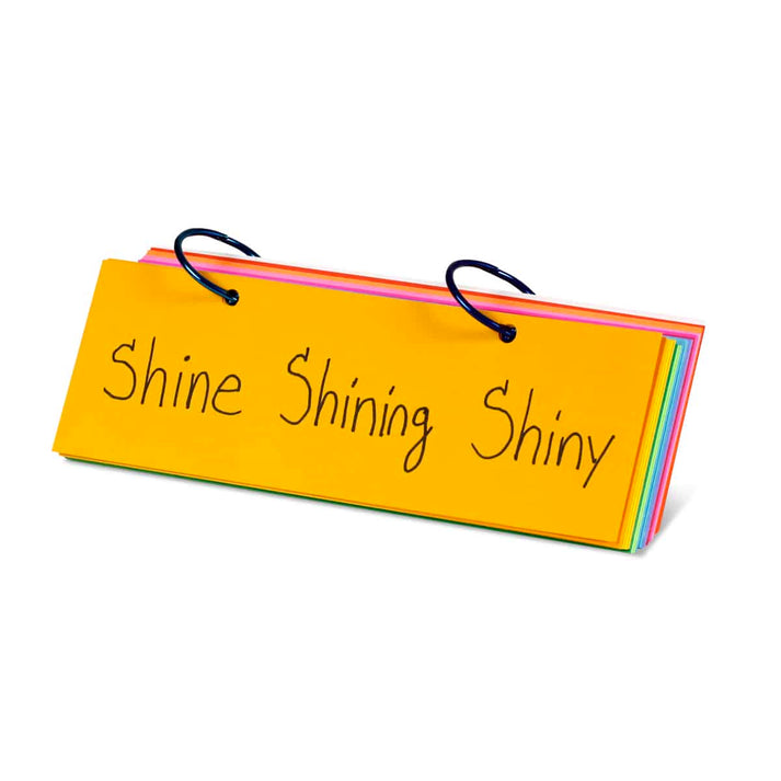 Study Buddies-Book Rings, 100 ct + ring, 3"x9" 12 colors, 2 holes, 2 rings
