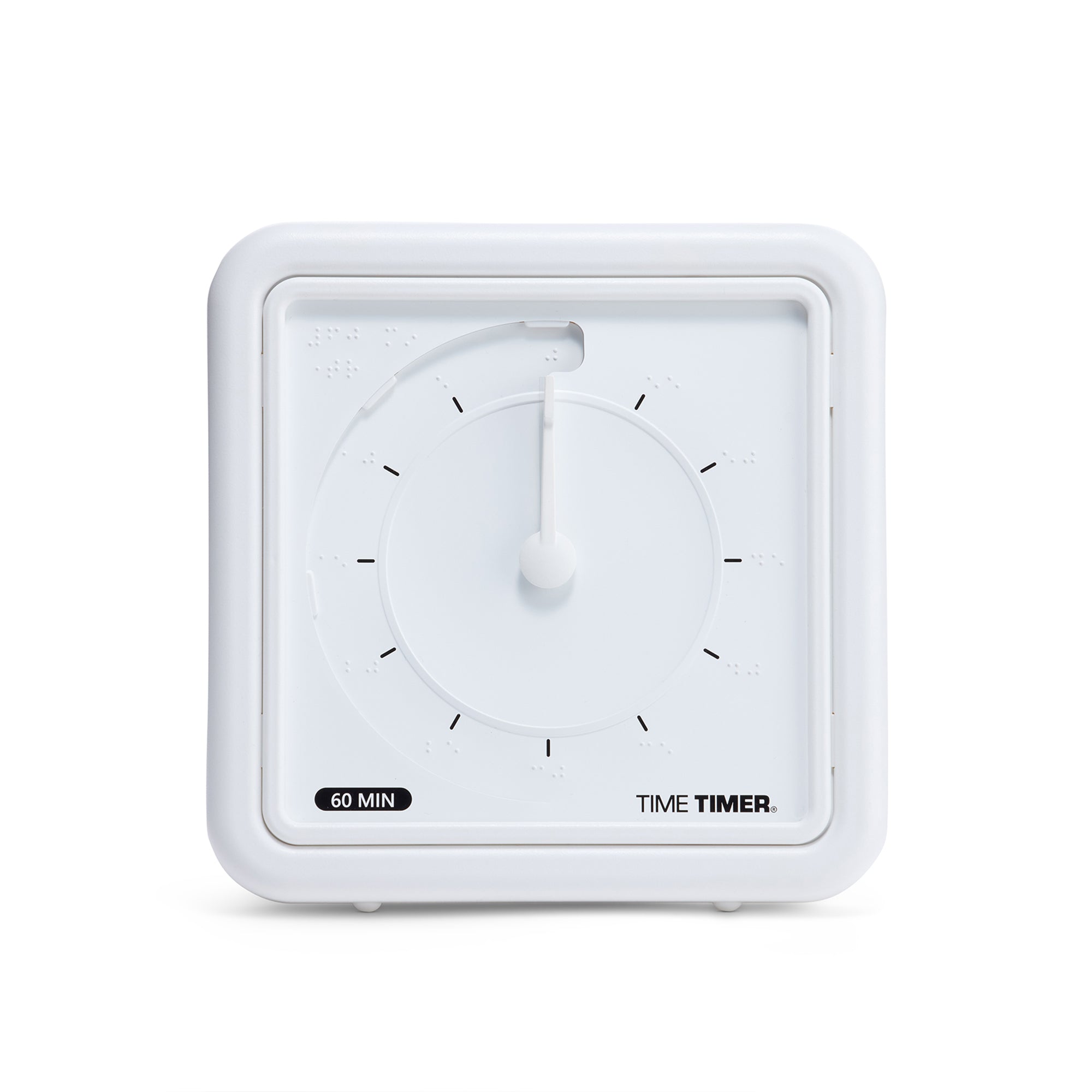 Braille 8" 60-Minute Visual Timer - Black Disk