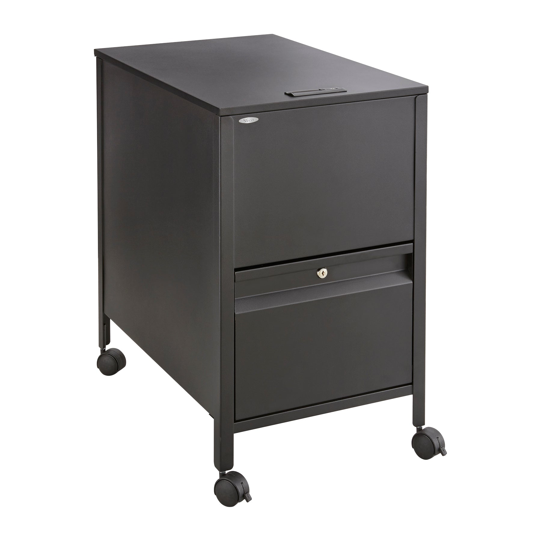 Cart 25 Ltr File W Drawer Blk
