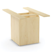 OfficeSource Conference/Multi-Purpose Board Table Cube Base With Access Door - Maple