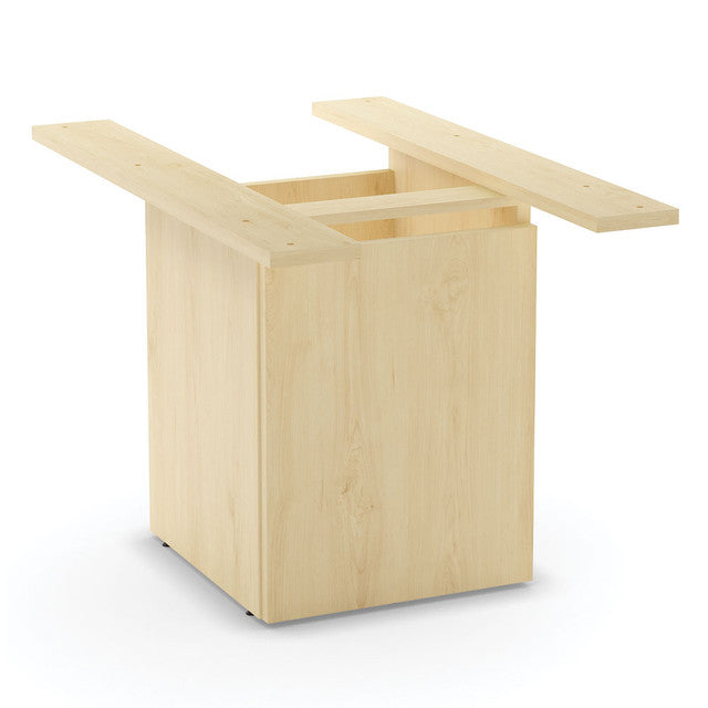 OfficeSource Conference/Multi-Purpose Board Table Cube Base With Access Door - Maple