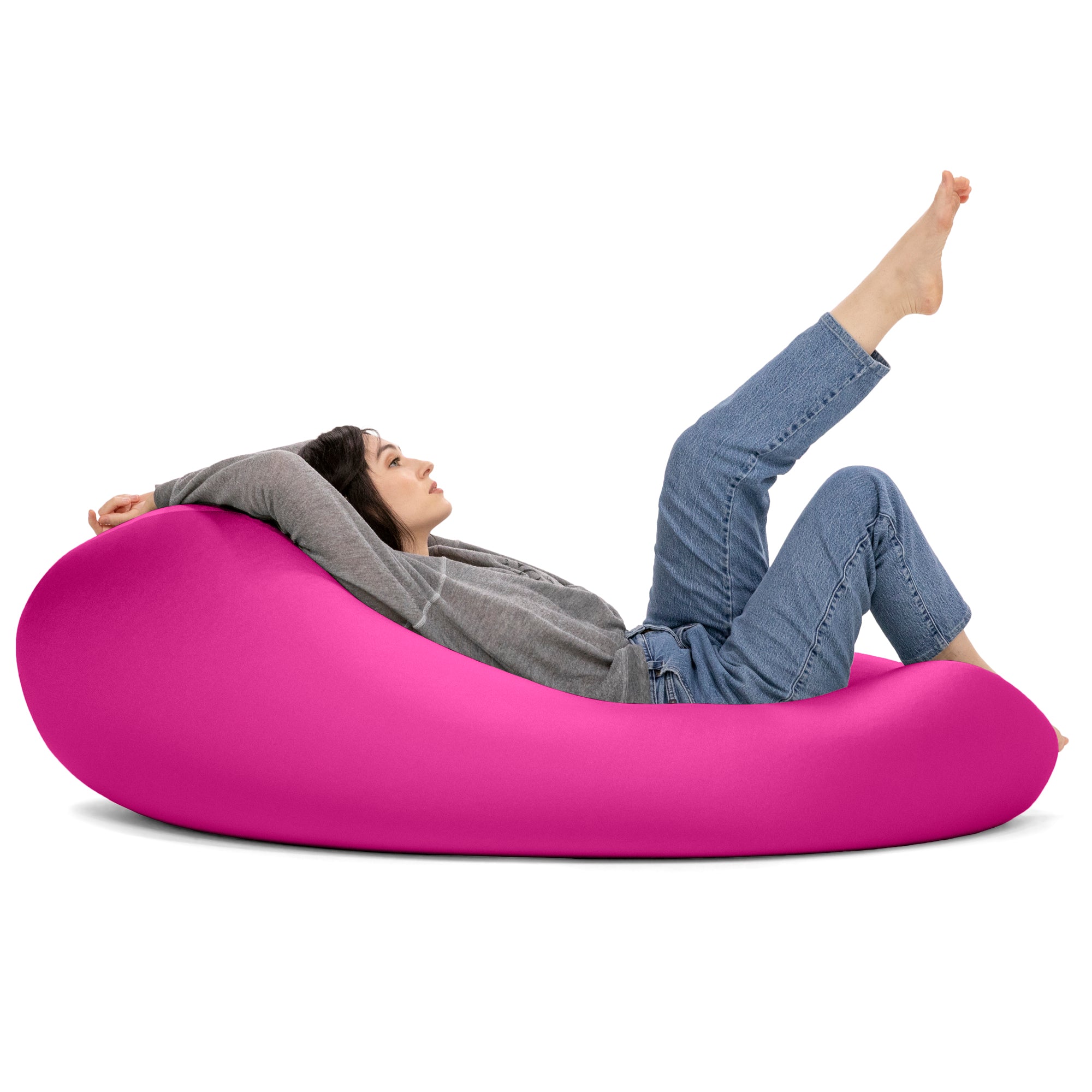 Nimbus Spandex Bean Bag Chair, Large, Hot Pink