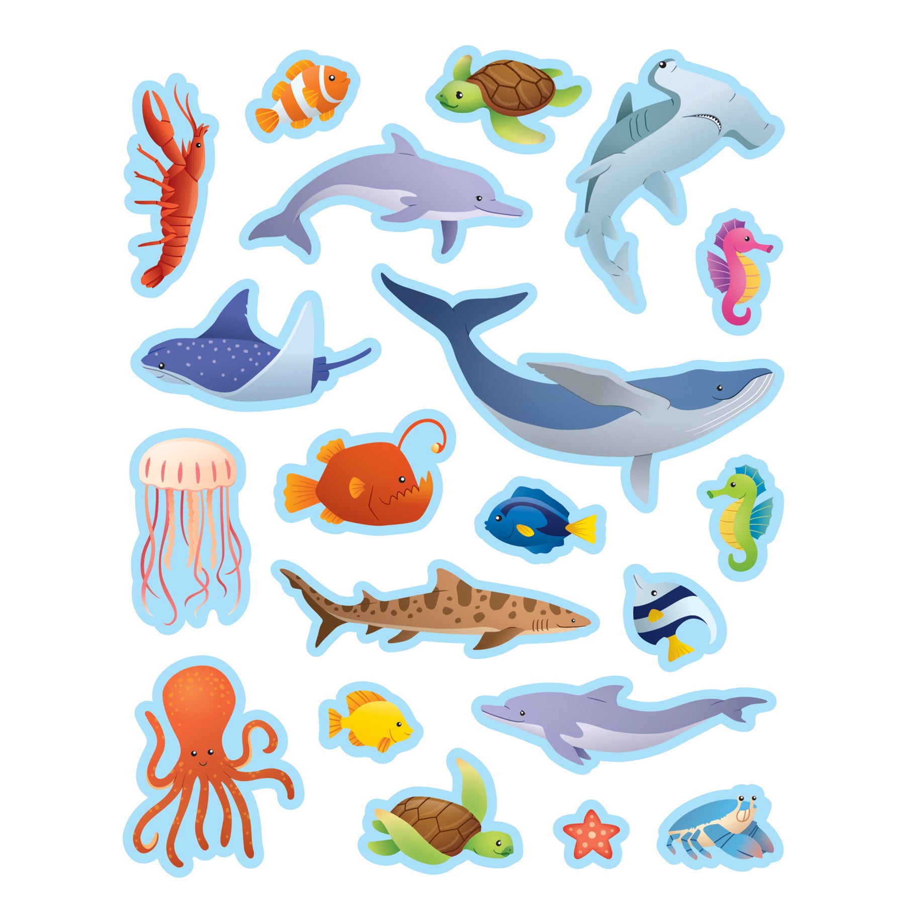 Ocean Animals Stickers, Pack of 120