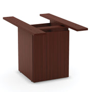 OfficeSource Conference/Multi-Purpose Board Table Cube Base With Access Door - Mahogany