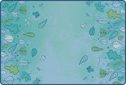 KIDSoft Falling Leaves Rug - 7ft 6in x 12ft - Rectangle - Blue