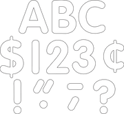 White Classic 4" Letters Uppercase Pack