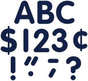 Navy Blue Classic 4" Letters Uppercase Pack