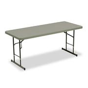 IndestrucTable® Classic Adjustable Height Folding Table, Charcoal - 30" x 72"