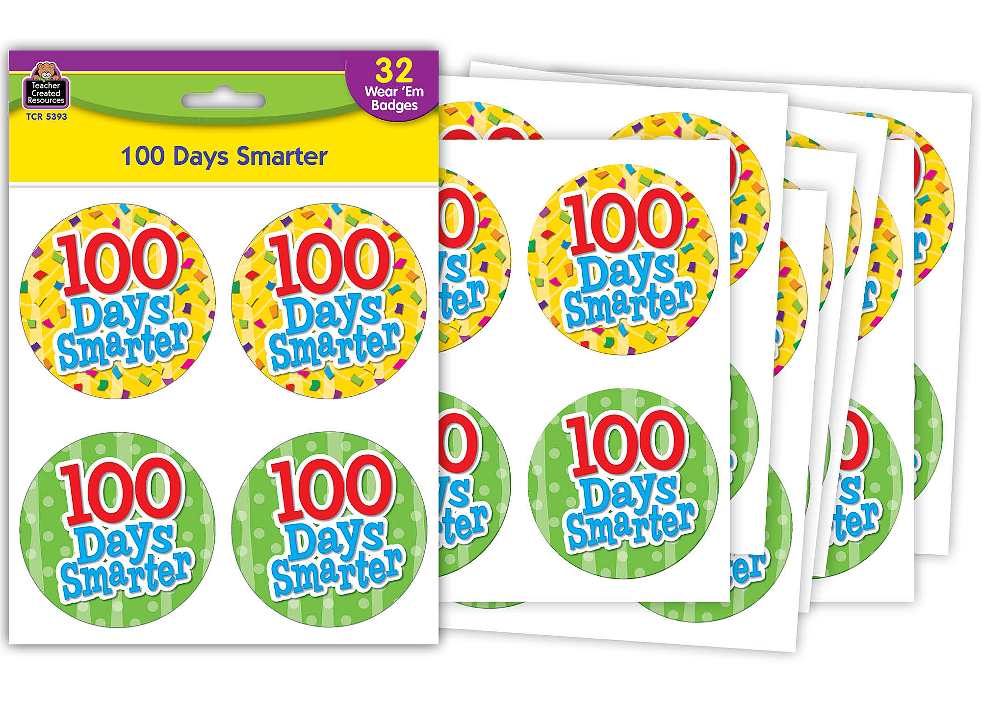 100 Days Smarter Wear ’Em Badges