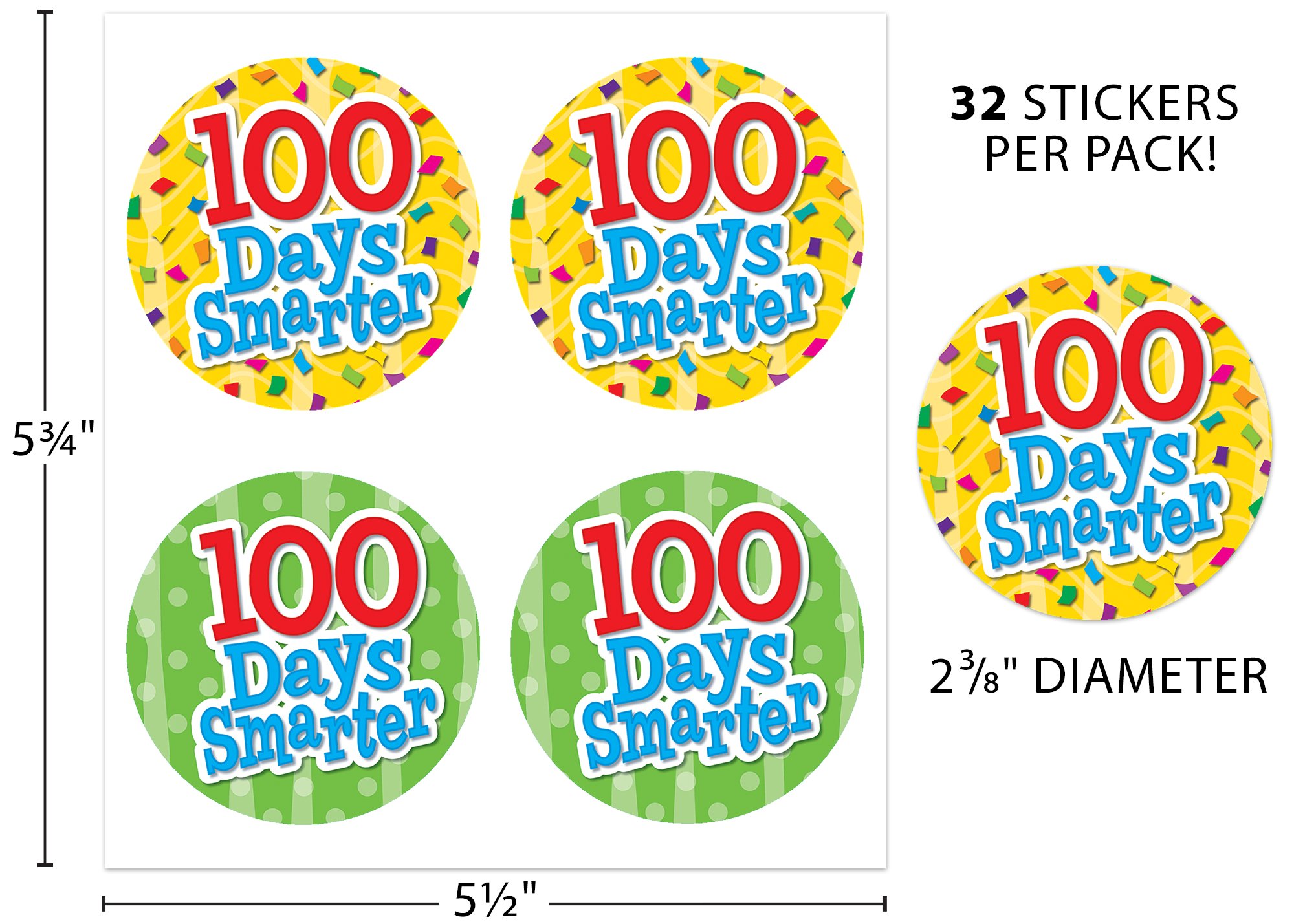 100 Days Smarter Wear ’Em Badges