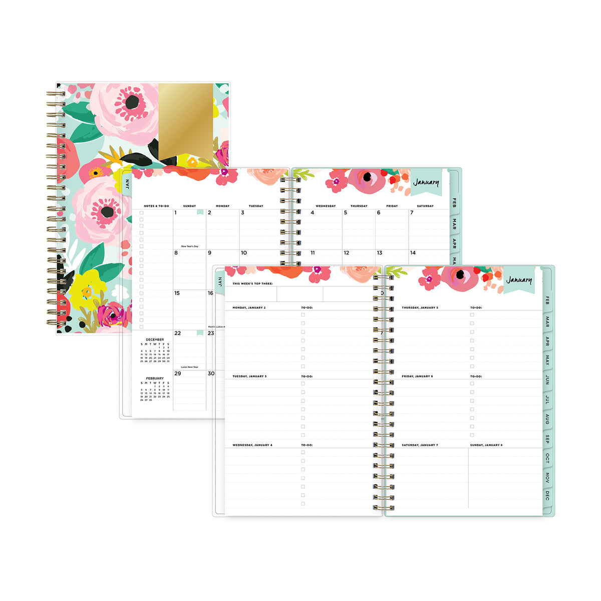 PLANNING CAL DD SECRET GARDEN MINT