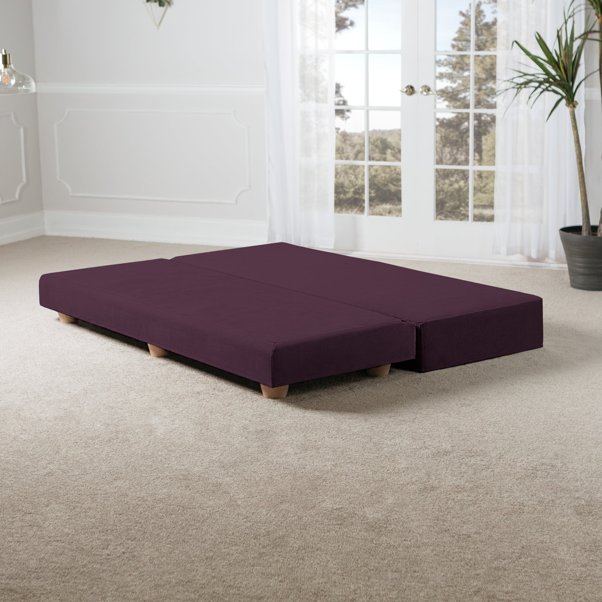 Jaxx Alon Daybed | Fold-Out Sleeper | Queen-Size Mattress - Pinot