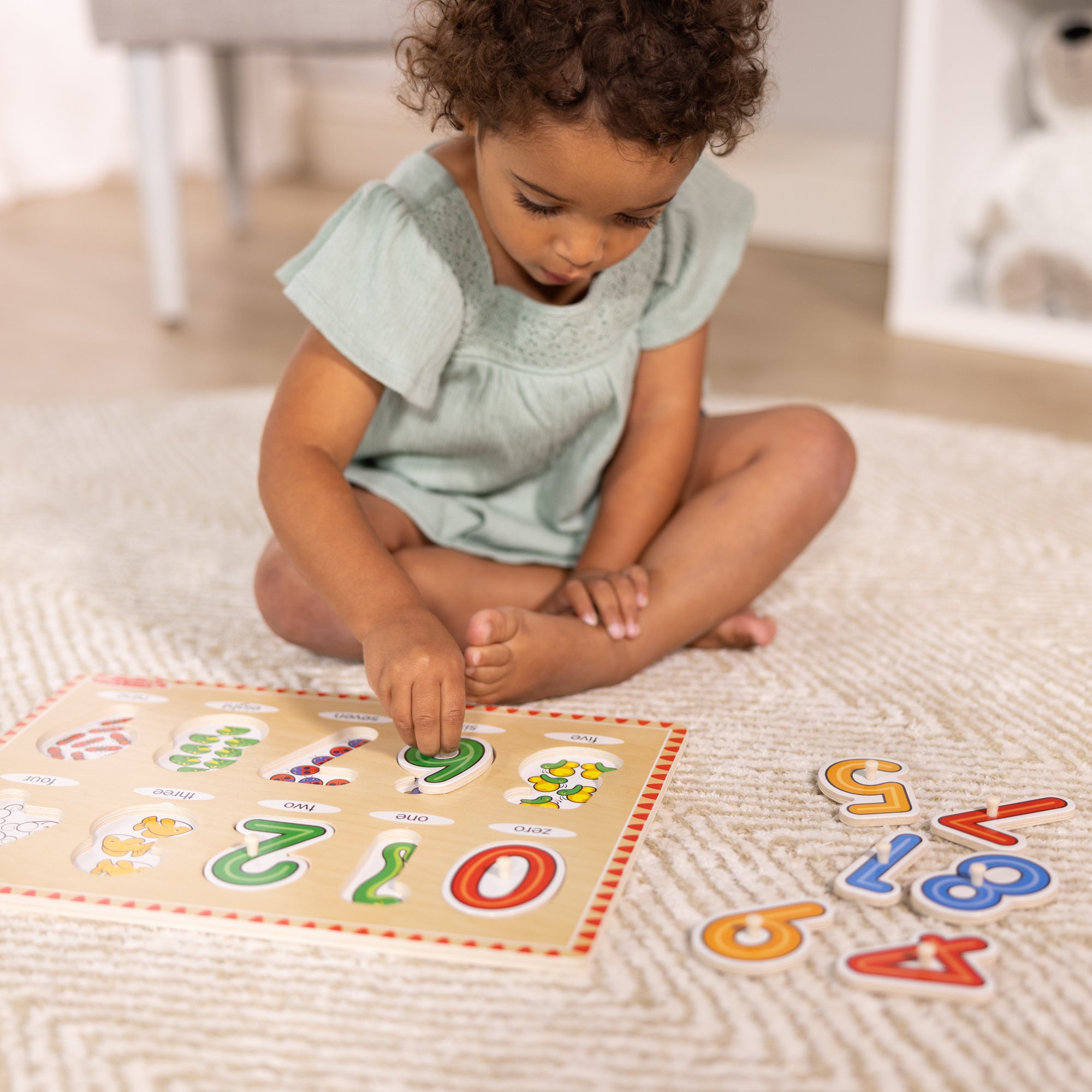 See-Inside Numbers Peg Puzzle, 10 Pieces