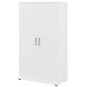 Bush Business Furniture Universal Tall Storage Cabinet with Doors and Shelves in White - 35.71" Width x 17.2" Depth x 61.81" Height