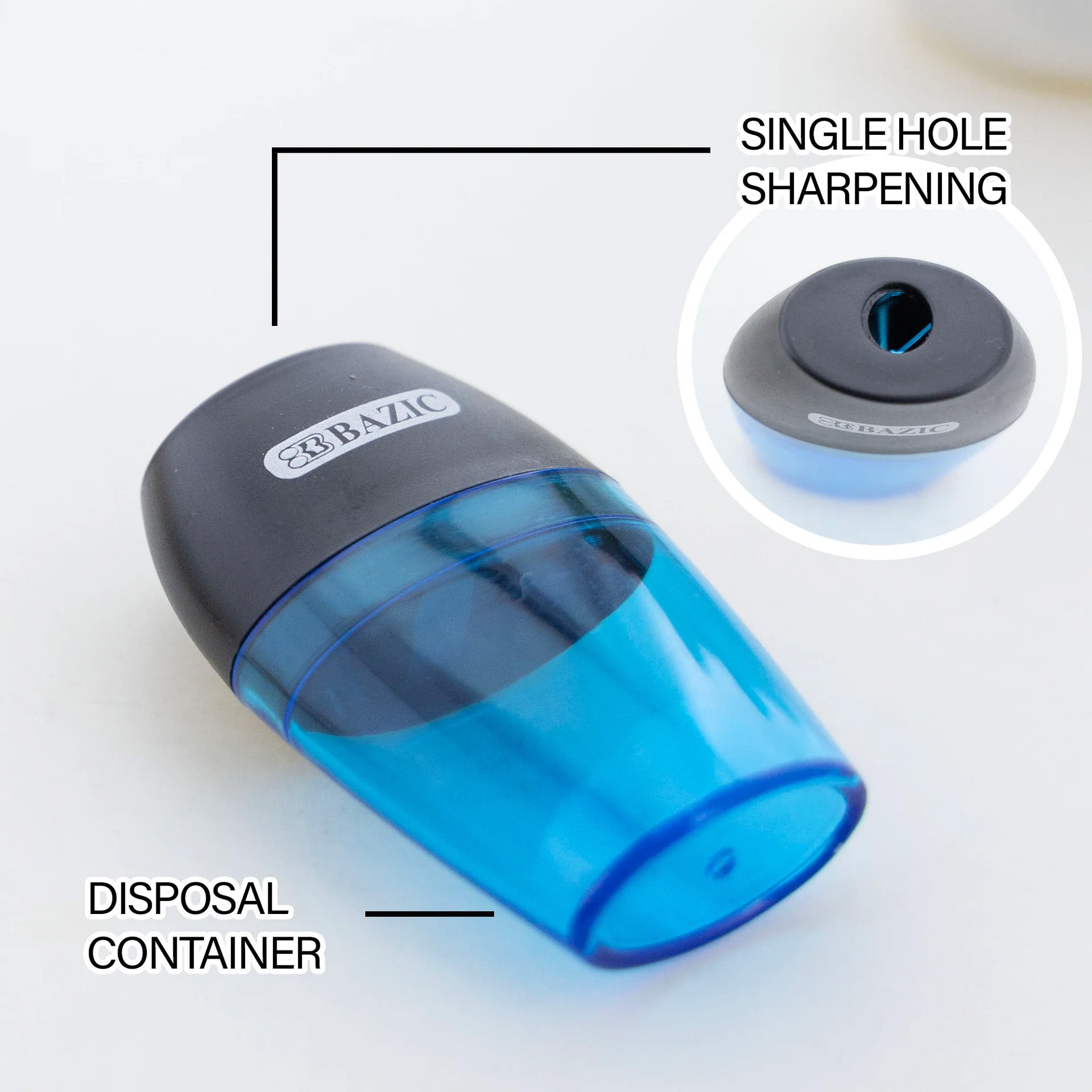 Axel Sharpener with Receptacle, Assorted Colors, 1 Count