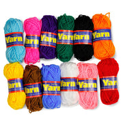 Yarn - 12 Rolls, Assorted Colors