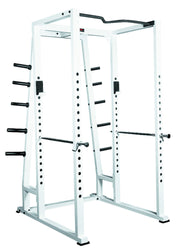STS Power Rack with weight storage - White