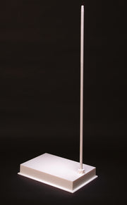 United Scientific® Support Stand W/Rod, Plastic, 6" X 9" Base, 30" Rod - Side Hole