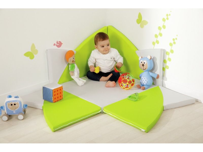 Lotus Play Area - Light Green/Ivory