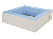 Basic Mini Ball Pool Without Balls - Light Blue/Ivory, 37.8"L x 37.8"W x 11.8"H