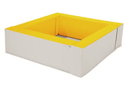 Basic Mini Ball Pool Without Balls - Yellow/Ivory, 37.8"L x 37.8"W x 11.8"H