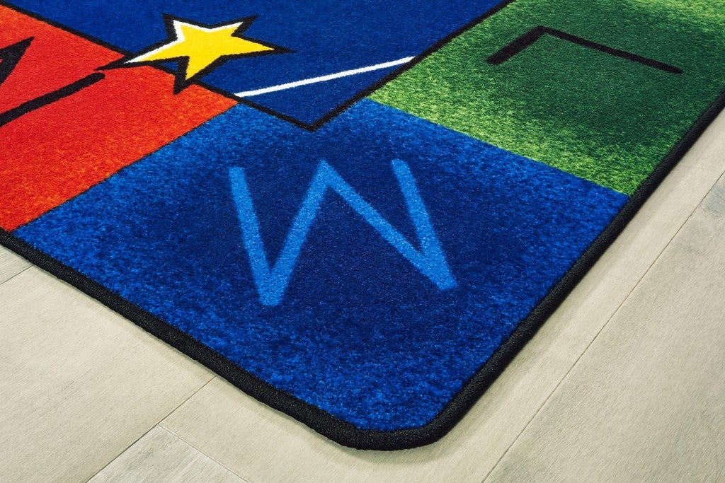 Milky Play Literacy Rug - 8ft 4in x 11ft 8in - Rectangle - Blue