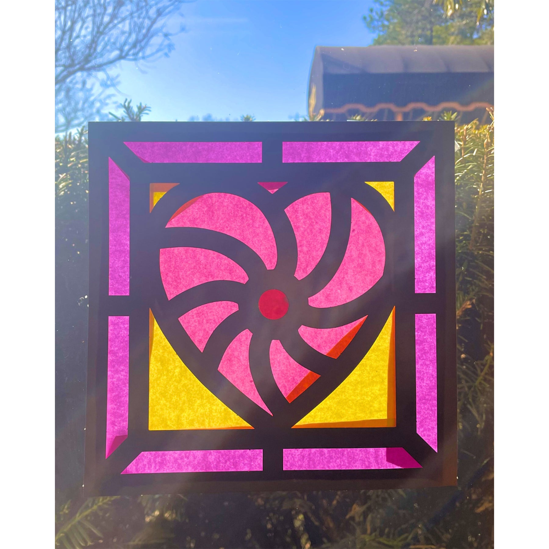 Stained Glass Heart Cardstock Frames, Pack of 24