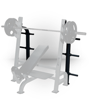 STS Optional Weight Storage - White fits Olympic Flat, Incline and Decline Benches with Gun Racks