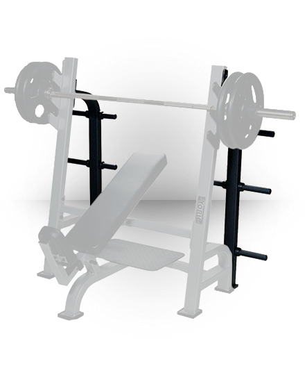 STS Optional Weight Storage - White fits Olympic Flat, Incline and Decline Benches with Gun Racks