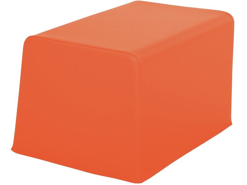 Small Square Cushion Basic - Coral, 6.7"H