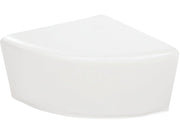 Quadrant Pouffe Basic - White, 6.7"H